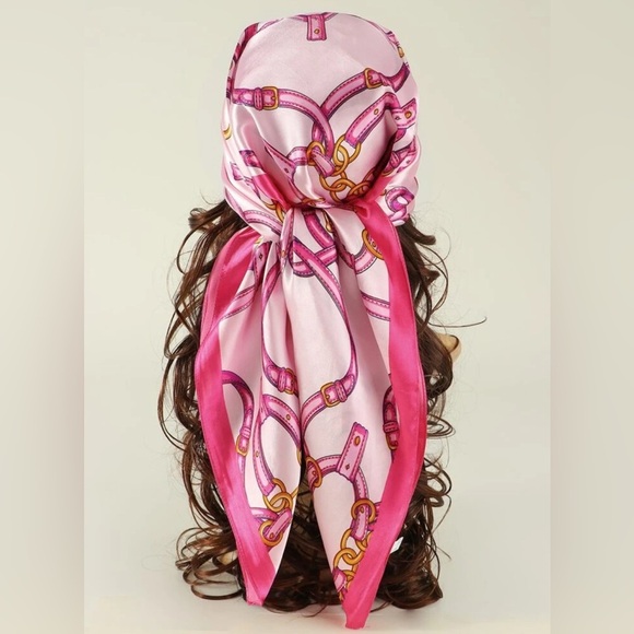 Accessories - Pink and Gold Women's Scarf
